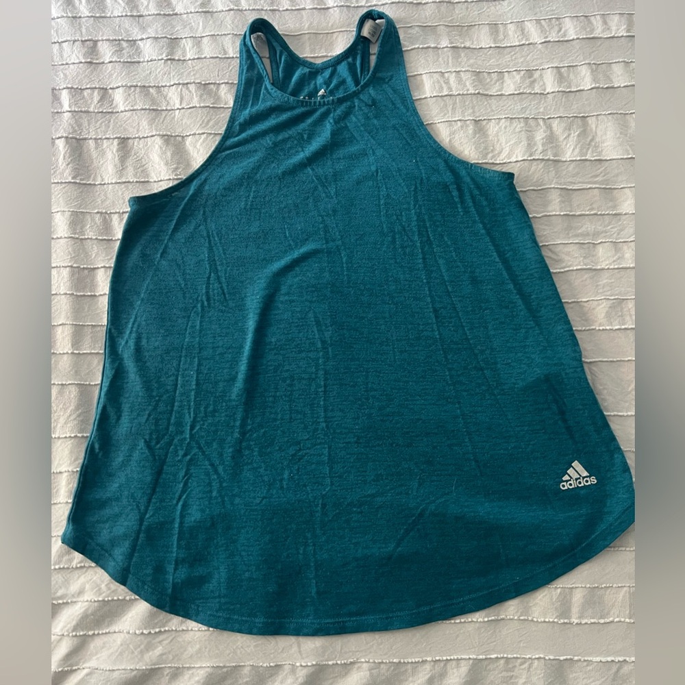adidas Women's Teal Athletic Racerback Tank